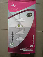 Полиця кутова у ванну кімнату телескопічна біла, PrimaNova, N02