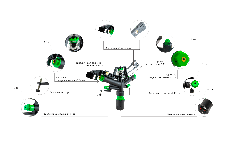 Дощуватель Presto-PS зрошувач імпульсний на 5 форсунок з різьбленням 1 дюйм (6010), фото 2