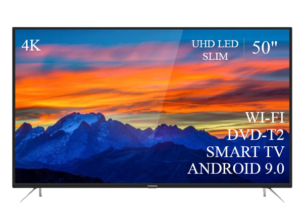Телевізор Thomson 50" Smart-TV/DVB-T2/USB АДАПТИВНИЙ UHD,4K/Android 9.0