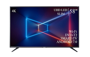 Телевізор Sharp 58" Smart-TV/DVB-T2/USB Android 7.0 4К/UHD
