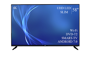 Телевізор Bravis 58" Smart-TV/DVB-T2/USB Android 7.0 4К/UHD