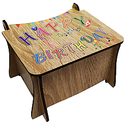 Музична скринька з дерева Happy Birthday 13х9.5х7 см на подарок