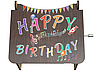 Дерев'яна музична скринька Happy Birthday 13х9.5х7 см з музикою на день народження, фото 4