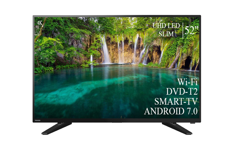Телевізор Toshiba 52" Smart-TV/DVB-T2/USB Android 7.0 АДАПТИВНИЙ 4К/UHD