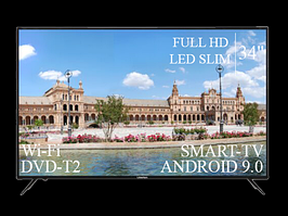 Телевізор Liberton 34" Smart-TV/Full HD/DVB-T2/USB Android 9.0