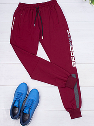 Стильні чоловічі бордові спортивні штани, розмір S-M-L