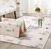 Дитячий розвиваючий килимок Children GO 180* 150 , двосторонній, з малюнками і текстурним покриттям