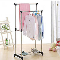 Стійка вішалка для одягу подвійна Double Pole Clothes Horse