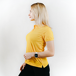 Жіноче поло жовте 65/35 Polo lady-fit Fruit of the Loom,L