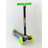 Дитячий самокат c малюнком Micmax Акварель