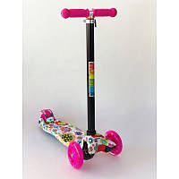 Дитячий триколісний самокат c малюнком Micmax Ромашки