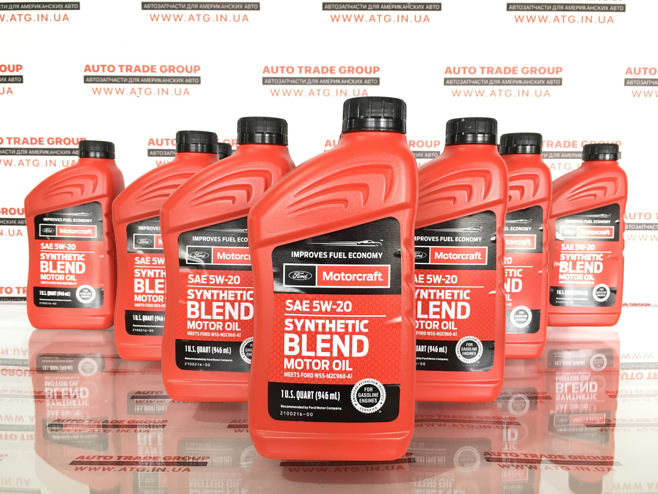 Масло Ford Motorcraft Synthetic BLEND 5W-20 синтетичне, Моторкрафт 0,946 л (XO5W20Q1SP)