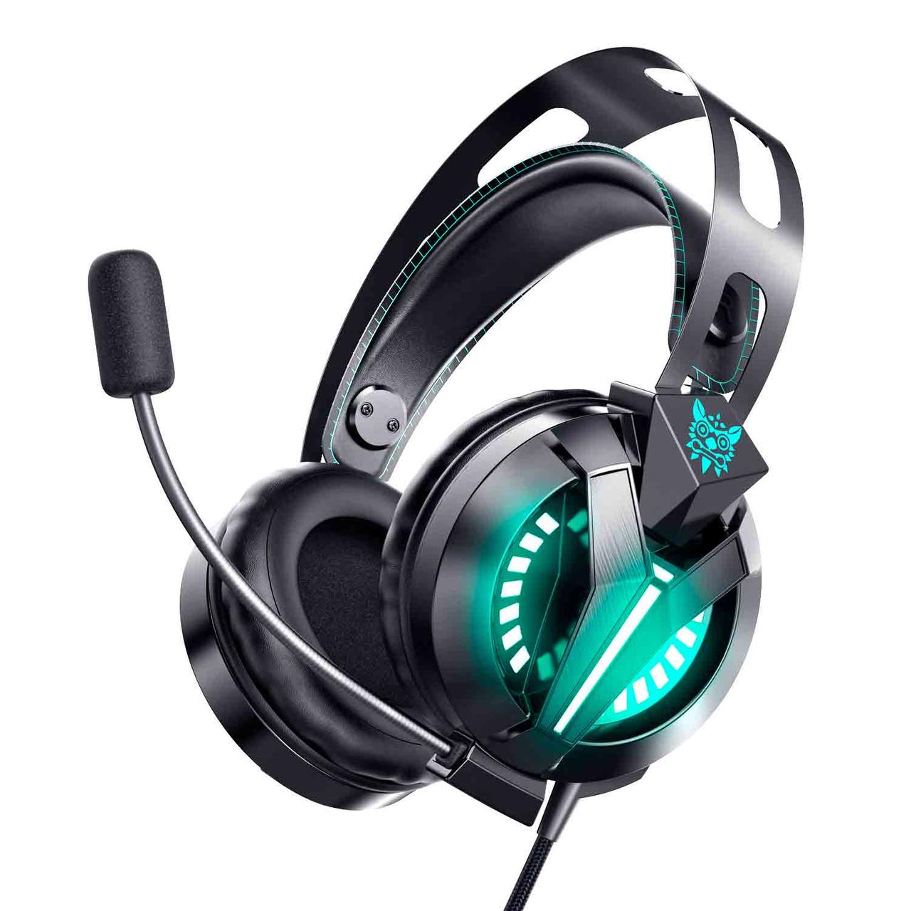 Ігрова гарнітура повнорозмірна 7.1 ONIKUMA COMBATWING M180 PRO Gaming з підсвіткою LED