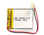 Акумулятор 300mAh 3.7 v 303035 li-ion для відеореєстраторів, блютуз гарнітур, навушників, MP3 плеєрів