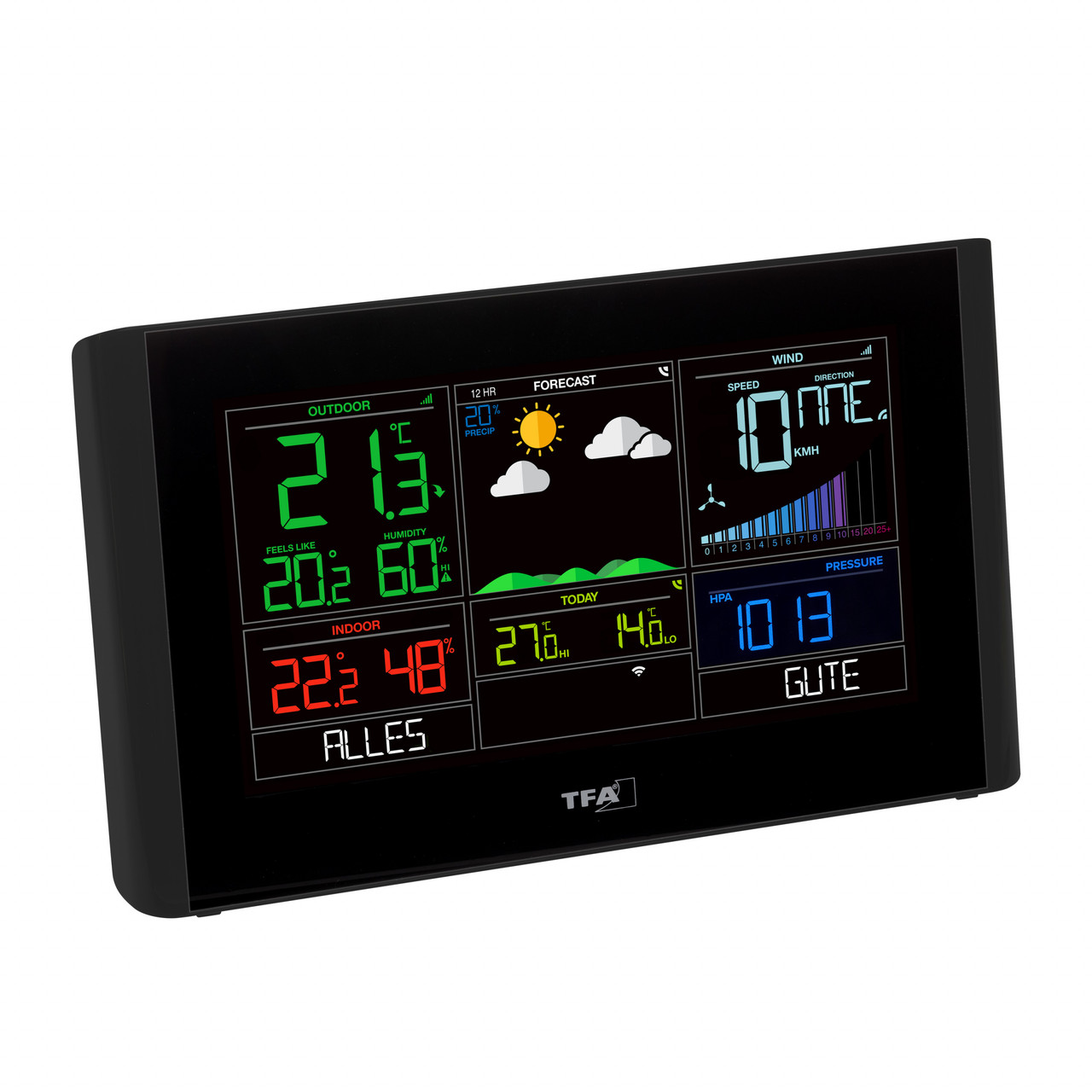 Метеостанція цифрова TFA 35800101 з WiFi View Breeze, чорний, 229x27x137 мм, фото 1