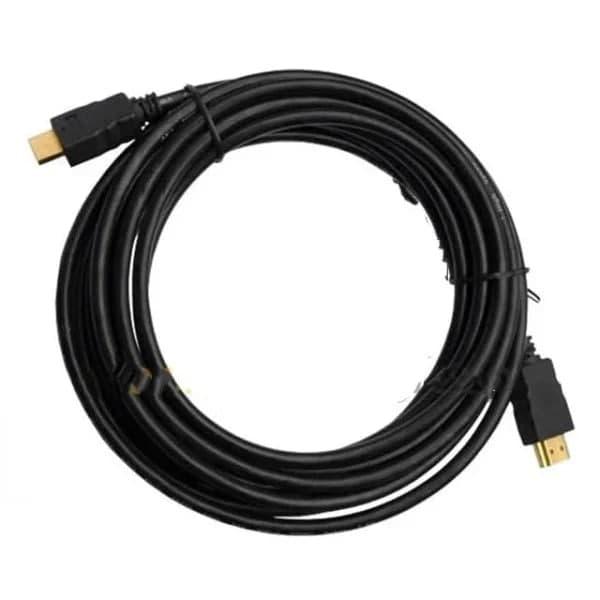 Шнур HDMI "Tcom" (шт.- шт.) Vers.-1,4, діам.-6 мм, gold, 3 м, чорний