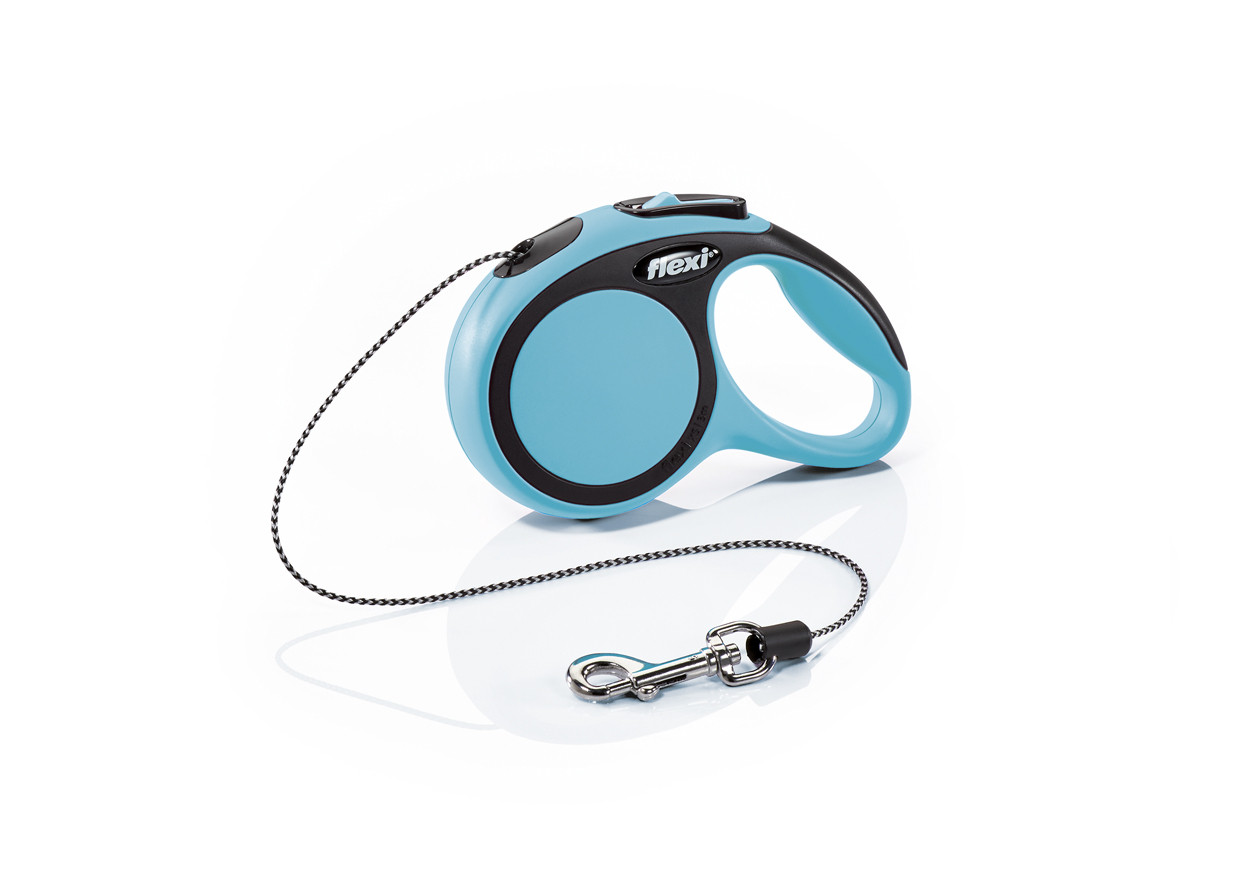 Flexi Comfort XS трос 3 м до 8 кг блакитна повідець-рулетка для собак, фото 1