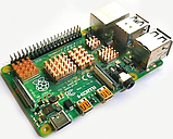 Комплект мідних радіаторів 5 шт. для мікрокомп'ютера Raspberry Pi 4 (RA603), фото 3