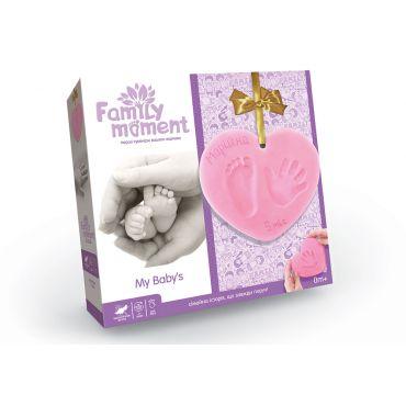 Набір для відбитків ніжки і долоньки  Danko Toys Family moment рожевий, фото 1