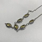 Цитрин ожерелье колье с камнем цитрин ожерелье с цитрином Индия, фото 5