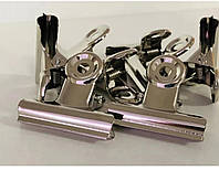 Зажим для арки металлический маникюрный, 40 мм, 1 шт - Зажим прищепка для наращивания ногтей 10