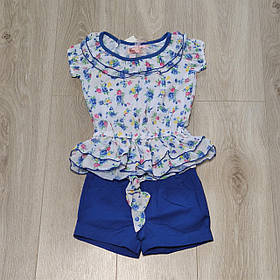 Костюм для дівчинки шорти і блузка 3-8 років