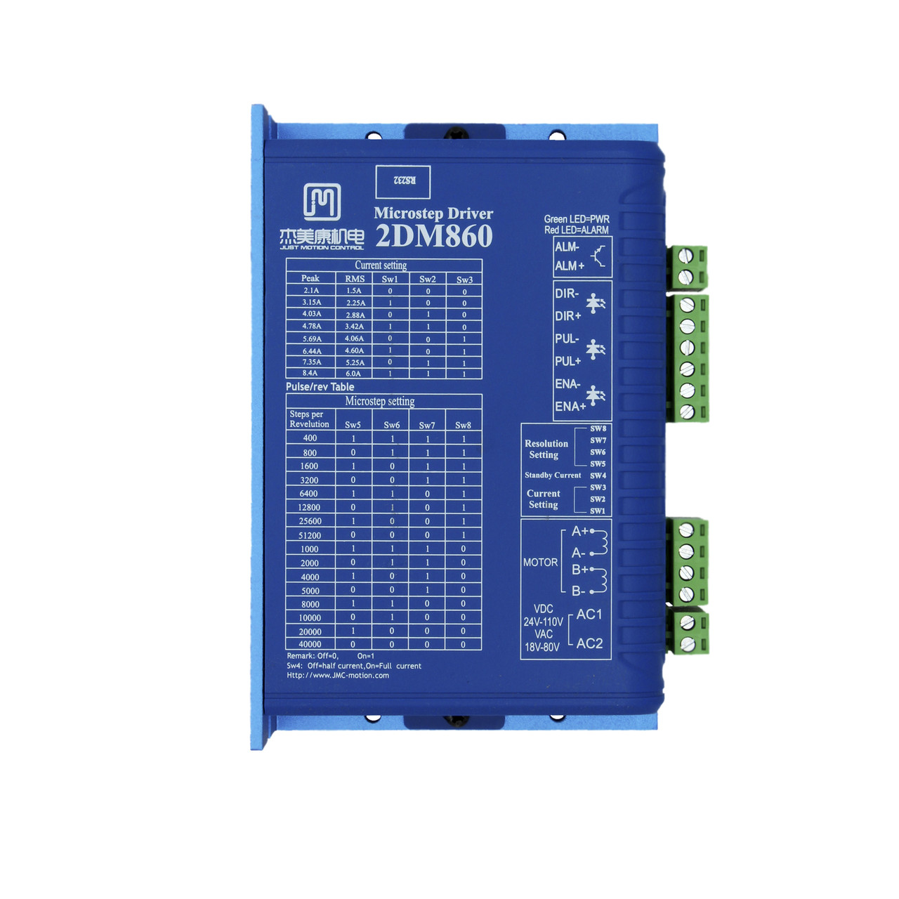 Цифровий драйвер крокового двигуна 2DM860 ЧПК (ЧПУ) CNC 8.4A