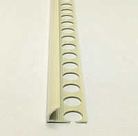 Наружный алюминиевый угол для плитки до 9 мм L-2,7м НАП 10 Слоновая кость (краш)