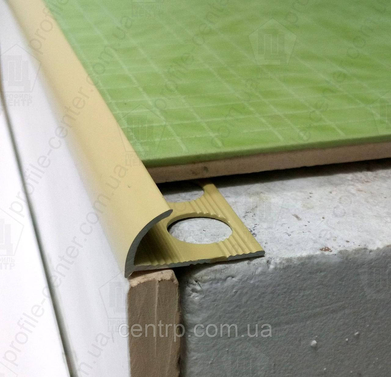 Наружный алюминиевый угол для плитки до 9 мм L-2,7м НАП 10 Капучино (Бежевый) - фото 6 - id-p937371311