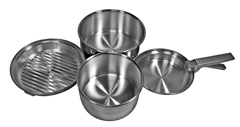 Набір туристичного посуду на 6 предметів алюмінієвий BST 590053