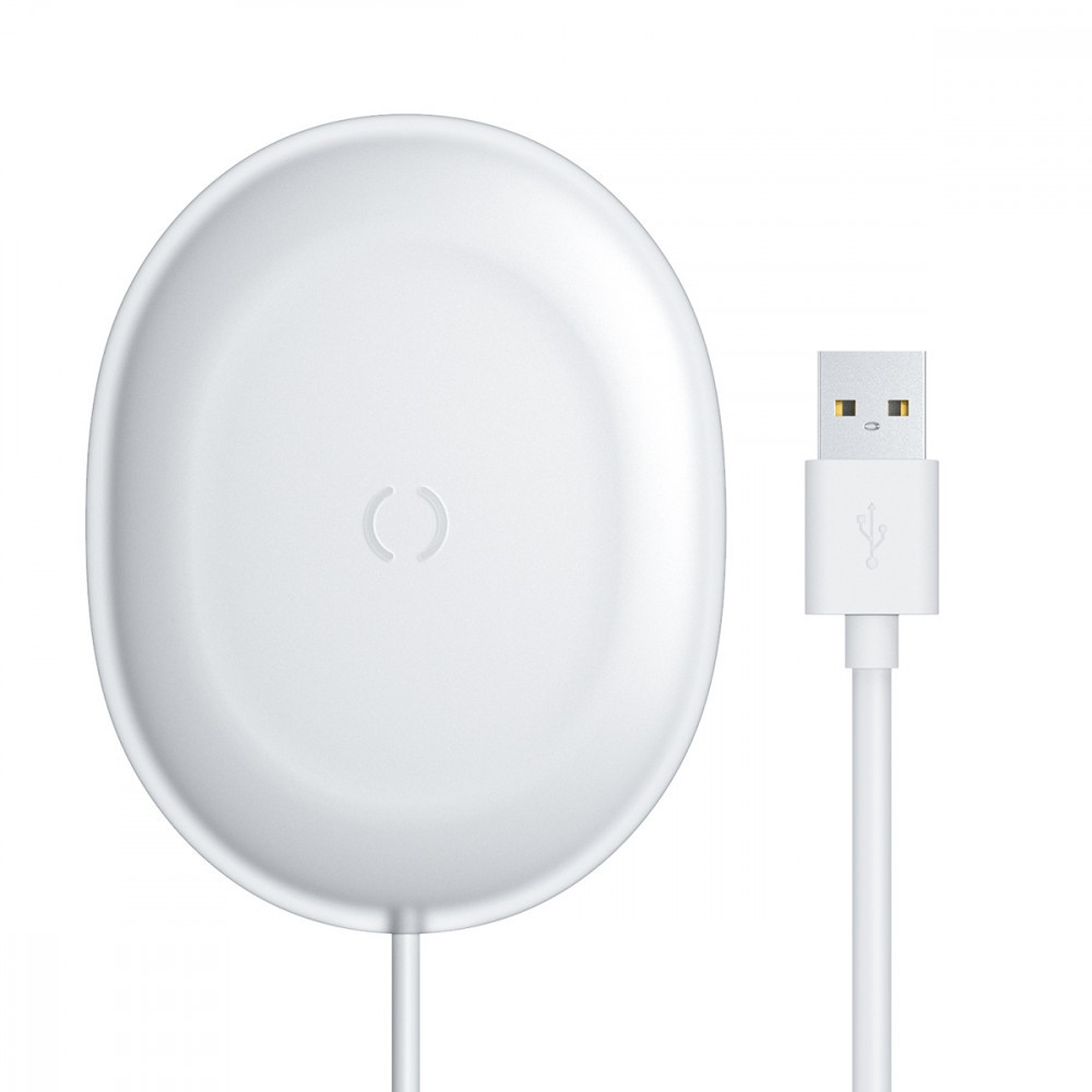 Компактний бездротовий зарядний пристрій Baseus Jelly 15W 2A QC3.0 (біла)