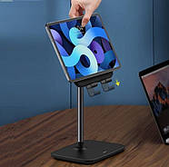 Важка підставка-тримач для планшета до 21 дюйма Baseus Indoorsy Youth Tablet Desk Stand 10-45° (чорний), фото 7