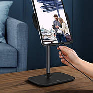 Важка підставка-тримач для планшета до 21 дюйма Baseus Indoorsy Youth Tablet Desk Stand 10-45° (чорний), фото 8