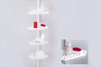 Полиця кутова у ванну кімнату телескопічна PrimaNova, N01 (Кольор: білий, блакитний, зелений, рожевий, червоний.)