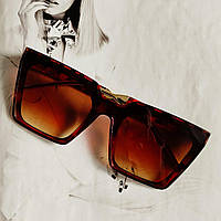 Солнцезащитные очки женские квадратной формы Леопард