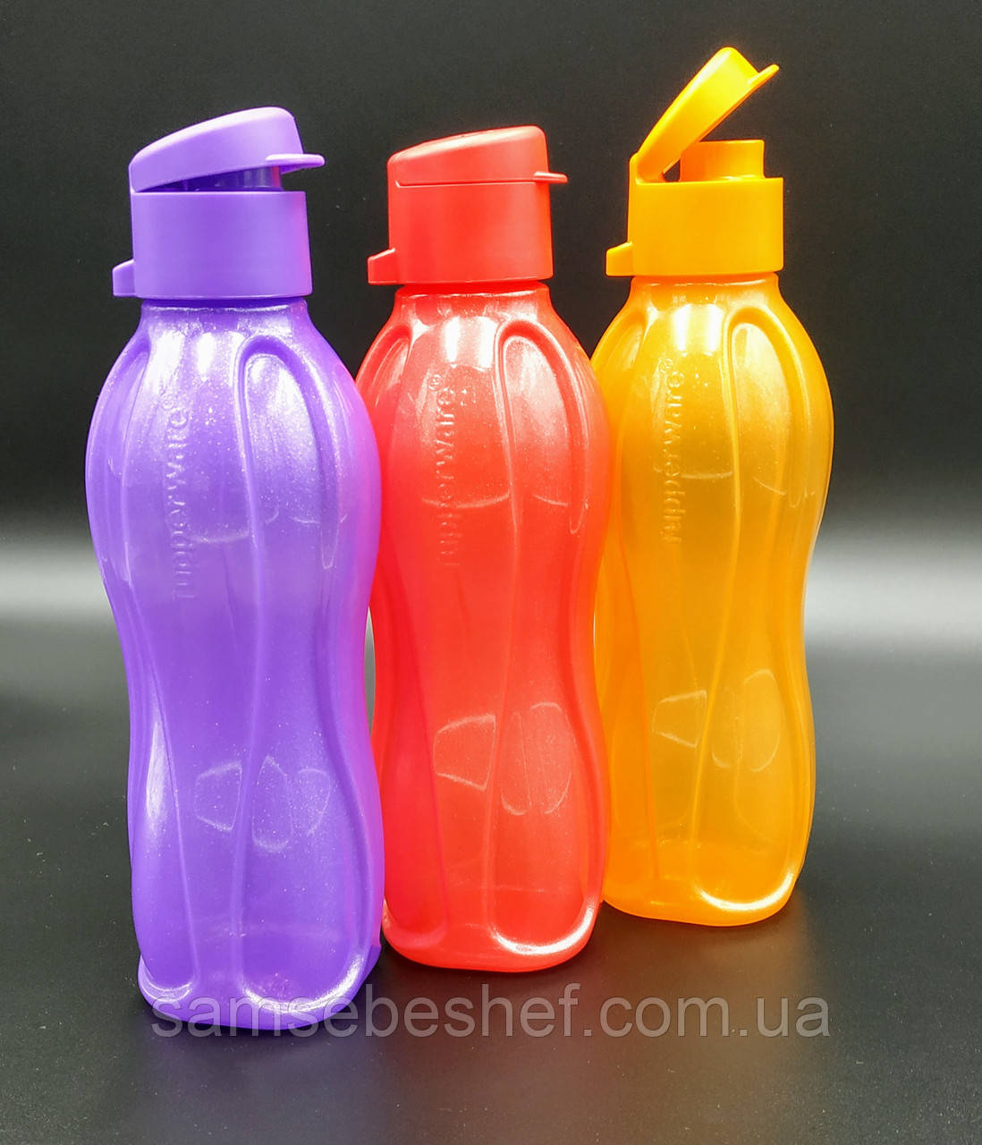 Tupperware еко-пляшка з клапаном 500 мл набір 3 штуки, фото 1