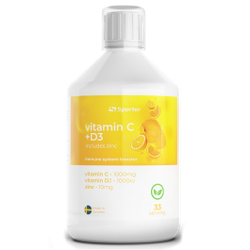 Вітамін Ц+Д Sporter Mega Vitamin C + D3 - 500 мл