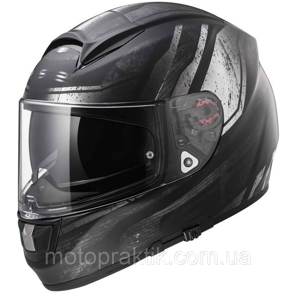 LS2 FF397 VECTOR FT2 RAZOR MATT BLACK, XS Мотошолом інтеграл з окулярами