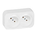 Forix Розетка подвійна без заземлення білий 782412, фото 2