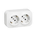 Forix Розетка подвійна з заземленням, білий 782413, фото 2