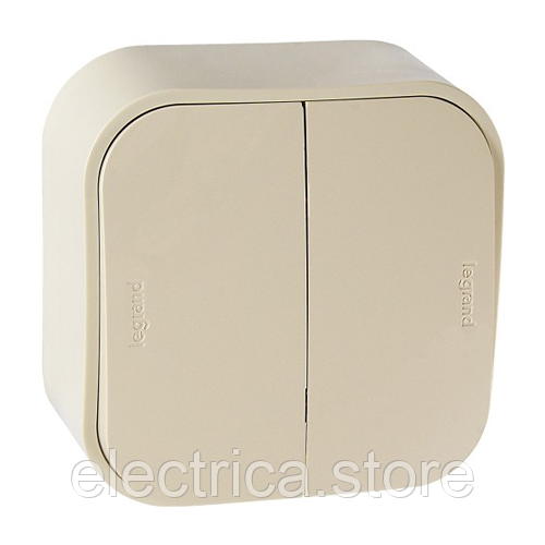 Forix Вимикач 2-клавішний 10A слонова кістка 782432, фото 1