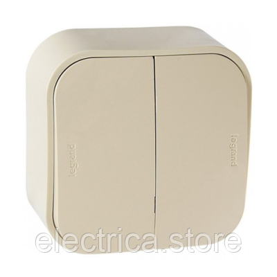 Forix Перемикач 2-клавішний 10A слонова кістка 782436, фото 1