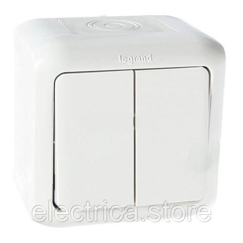 Forix Перемикач 2-клавішний IP44 10A білий 782361, фото 1