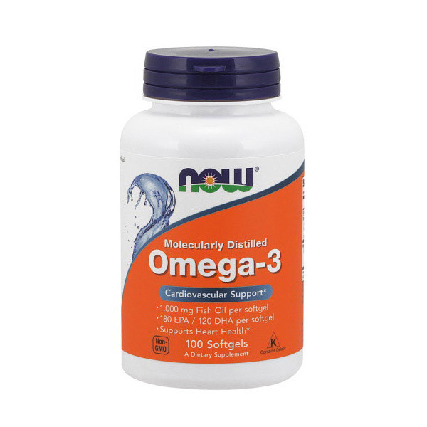 Риб'ячий жир омега-3 NOW Omega-3 1000 mg (100 gels)
