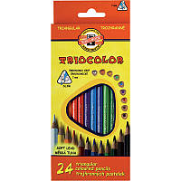 Олівці кольорові Triocolor, 24цв.