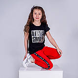 Спортивні штани для дівчинки Лайк Likee SmileTime, червоні, фото 6