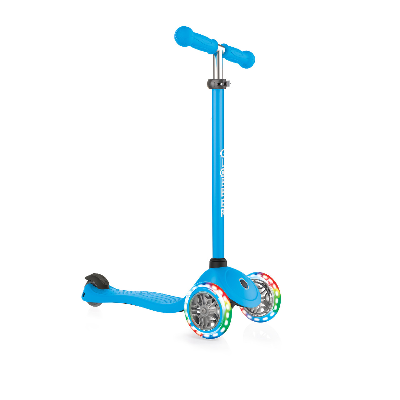 Самокат Globber Primo Lights, блакитний колеса з підсвіткою 3 колеса (423-101-3)