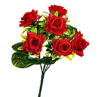 Букет "Розы" красный 32 см одна ветка 18412-017