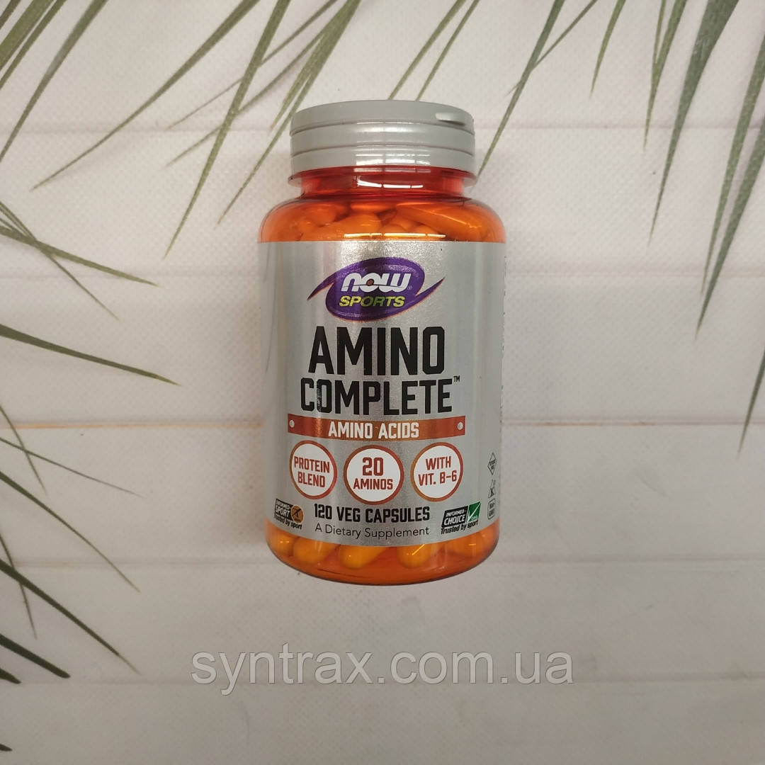 Now Foods Amino Complete 120 veg caps, комплекс амінокислот Now sports нау