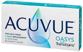 Зняті з виробництва Контактні лінзи Acuvue Oasys with Transitions 1уп (6шт)